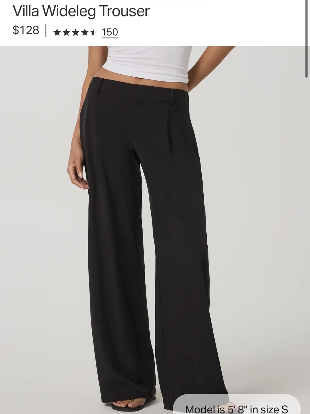 NWT Vuori Villa Wideleg Trouser Black